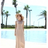 MAXI DRESS - เดรสยาว ผ้าคอตตอน ใส่เที่ยว โทนสีชมพู แขนกุด เปิดหลัง ASIA STREET FASHION