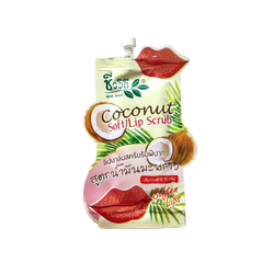 ชีววิถี ลิปบาล์มสครับริมฝีปาก สูตรน้ำมันมะพร้าว10 g.ขัดผิวบริเวณริมฝีปากที่ดำคล้ำ