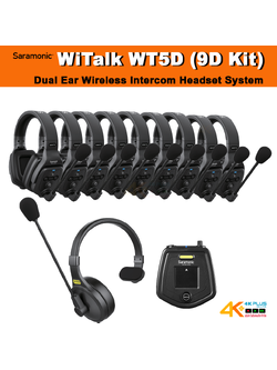 Saramonic WiTalk WT5D (9D Kit) Dual Ear Wireless Intercom Headset System
