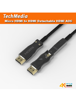 HDMI 2.0 Micro HDMI to HDMI Detachable Active Optical Cable