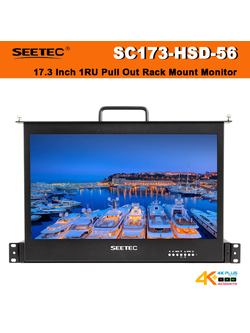 SEETEC SC173-HSD-56 17.3 Inch 1RU Pull Out Rack Mount Monitor SDI/HDMI