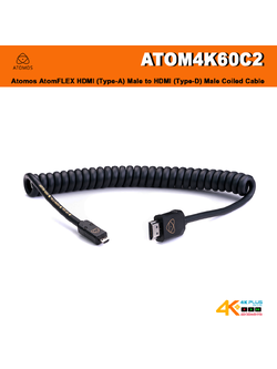 Atomos ATOM4K60C2 AtomFLEX HDMI (Type-A) Male to Micro-HDMI (Type-D) Male Coiled Cable (16 to 32")