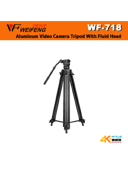 Weifeng WF-718 Video Camera Tripod With Fluid Head รองรับน้ำสูงสุด 8 Kg