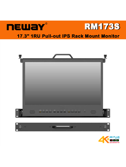 Neway RM173S 17.3" 1RU Pull-Out IPS Rack Mount Monitor