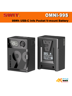SWIT OMNI-99S 99Wh USB-C Info Pocket V-mount Battery
