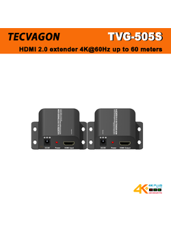TECVAGON TVG-505S HDMI 2.0 extender 4K@60Hz up to 60 meters with zero latency