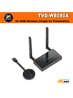 TECVAGON TVG-WS050A 4K HDMI wireless dongle for presentation from Laptop to projector