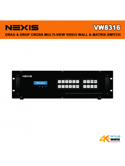 NEXIS VW8316 16 IN 16 OUT DRAG & DROP CROSS MULTI-VIEW VIDEO WALL & MATRIX SWITCH