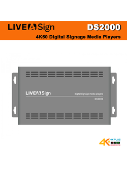LIVE4Sign DS2000 4K60 Digital Signage Media Players With HDMI Input