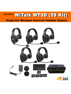 Saramonic WiTalk WT5D (5S Kit) Single Ear Wireless Intercom Headset System
