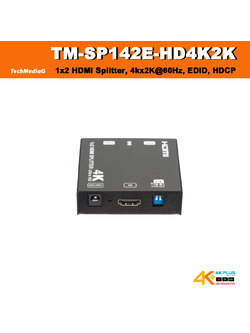 TM-SP142E-HD4K2K 1x2 HDMI Splitter, 3D, 4Kx2K@60Hz, EDID, HDCP