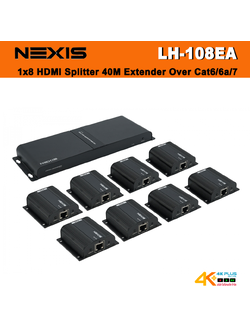 NEXIS LH-108EA 1x8 HDMI Splitter 40M Extender Over Cat6/6a/7
