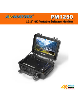 AVMatrix PM1250 12.5” 4K Portable Suitcase Monitor