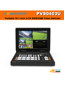 AVMATRIX PVS0403U Portable 10.1 inch 4-CH SDI&HDMI Video Switcher