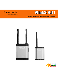 Saramonic Vlink2 Kit1 (TX+RX) 2.4 GHz Wireless Microphone System