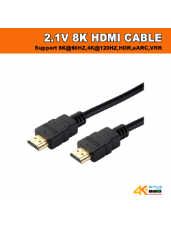 8K Version 2.1 HDMI Cable Support 8K@60HZ,4K@120HZ,HDR,eARC,VRR