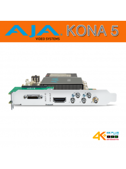 AJA KONA 5 Powerful 12G-SDI and HDMI 2.0 single cable simplicity for 4K/UHD/2K/HD/SD up to 50/60p