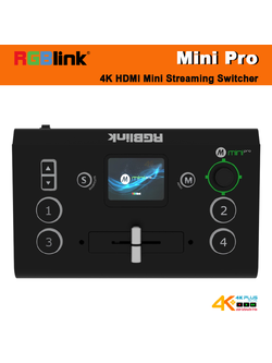 RGBLink Mini Pro 4K HDMI Video Switcher for Streaming