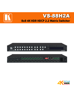 Kramer VS-88H2A 8x8 4K HDR HDCP 2.2 Matrix Switcher with Analog & Digital Audio Routing