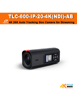 Telycam TLC-600-IP-20-4K(NDI)-AB [VISION+ 4KZ] 4K 20X Auto Tracking Box Camera for Streaming