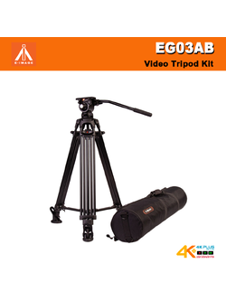 E-Image EG03AB Genting Video Tripod Kit ขาตั้งกล้องวิดีโอรับน้ำหนักสูงสุด 5 Kg
