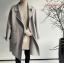 OverCoat เสื้อโค้ทกันหนาว ทรงโคล่งสีเทา ผ้าวูลผสม บุซับในกันลม พร้อมส่ง same pic