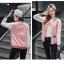 To Baby เสื้อคลุมกันหนาว ผ้าฝ้าย แต่งแถบ (สีชมพู/ขาว) รุ่น AW-385