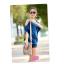 T-SHIRT เสื้อยืดแฟชั่นคอกลม แขนค้างคาว เปิดไหล่ สีน้ำเงิน ใส่สบาย ใส่เที่ยวชิวๆ เท่ห์ๆ ASIA STREET FASHION