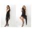 dress ชุดเดรสแฟชั่นใส่ออกงาน แขนกุด คอกลม ผ้าชีฟอง สีดำ เซ็กซี่ สวยมากๆ ค่ะ Asia Street Fashion