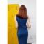 Long blue dress เดรสสไตล์ผู้หญิงอินเทรนด์ แฟชั่นออนไลน์ยาวแฟชั่นผ้าชีฟอง - สีฟ้า