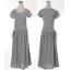 maxi dress ชุดเดรสยาว ใส่เที่ยว ใส่ทำงาน แฟชั่นเกาหลี ผ้า cotton สายผูกเย็บติดในตัว สีเทา เท่ห์ๆ Asia Street Fashion