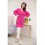 fashion เสื้อกันหนาวไหมพรม สีชมพู คอวี ใส่เที่ยว สีสดใส น่ารักๆ