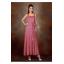 maxi dress - ชุดเดรสยาว ลายสีชมพู ดำ ใส่ออกงาน ใส่เที่ยว เชือกผูกเอว สวยๆ Asia Street Fashion
