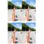 maxi dress - ชุดเดรสยาวผ้าชีฟอง ใสเที่ยว ใส่ทำงาน แขนกุด เปิดหลัง สีโอรส น่ารักมากๆ ค่ะ สามารถใส่ออกงานได้ Asia Sttreet Fashion