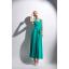 MAXI DRESS ชุดเดรสยาวแฟชั่นคอวี แขนกุด สีเขียว ใส่ออกงาน เซ็กซี่ สวยๆ ASIA STREET FASHION