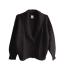 เสื้อคลุมยาวกันหนาวไหมพรมหญิง (สีดำ)