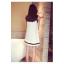 Nina เสื้อเดรสตัวยาว แต่งคอวี เสื้อแขนกุด Poppy Girl Black & White classic sleeveless dress