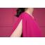 dress ชุดเดรสแฟชั่น สีบานเย็น คอวี เปิดหลัง ผ้าชีฟอง ใส่ออกงาน สวยๆ Asia Street Fashion