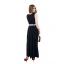 Fashionstory Maxi Ladies Dresses Korean Style ผ้ายืด Rayon - สีดำ