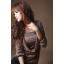FASHION เสื้อแฟชั่นเกาหลี ใส่เที่ยว ทำงาน ผ้า COTTON ชีฟอง สีน้ำตาล แต่งถ่วงด้านหน้า น่ารัก ASIA STREET FASHION