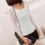 KK เสื้อแขนยาวแฟชั่น เสื้อลูกไม้ (สีขาว) รุ่น A105
