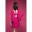dress ชุดเดรสแฟชั่น สีบานเย็น คอวี เปิดหลัง ผ้าชีฟอง ใส่ออกงาน สวยๆ Asia Street Fashion