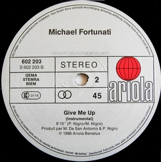 Michael Fortunati - Give Me Up