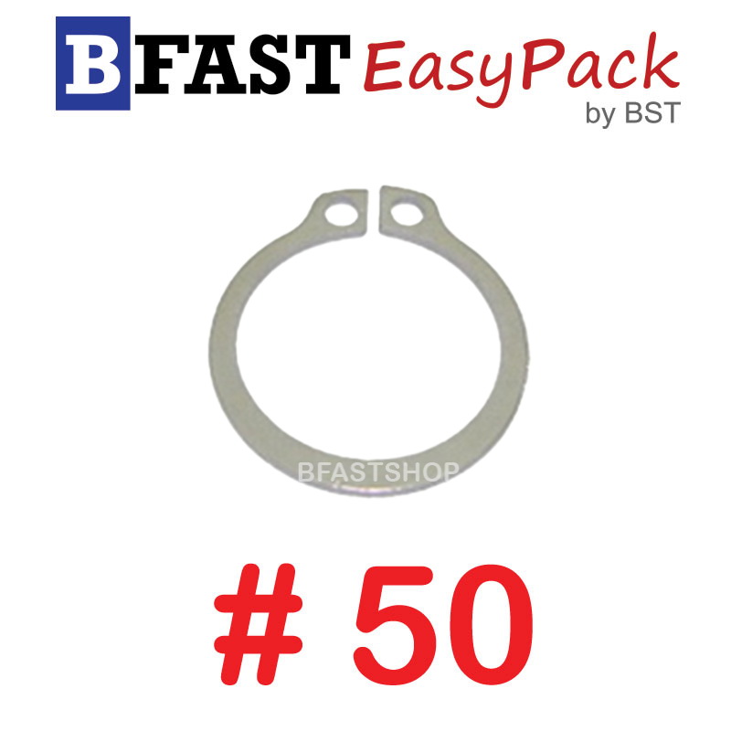 แหวนล็อคนอกแตนเลส SUS # 50 ( 1 ตัว/ถุง )