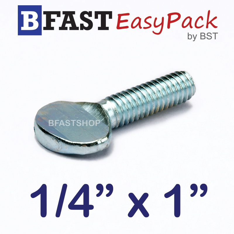 สกรูหางปลาแบน 1/4" x 1" (10 ตัว/ถุง)