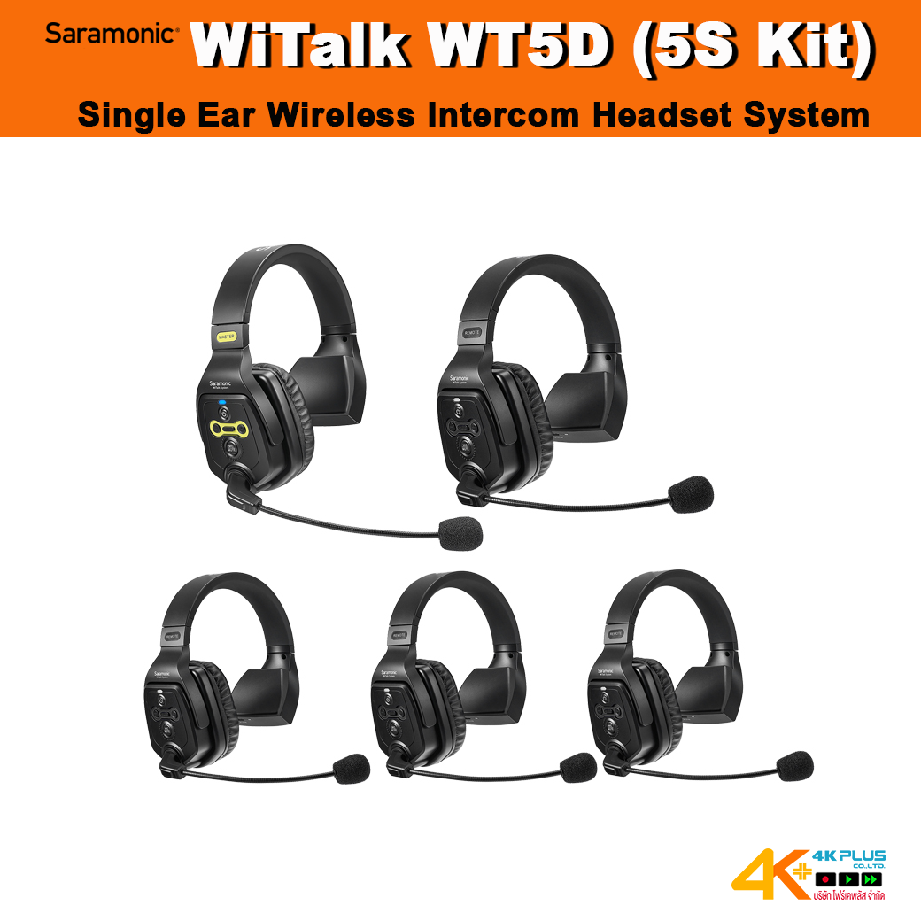 Saramonic WiTalk WT5D (5S Kit) Single Ear Wireless Intercom Headset System