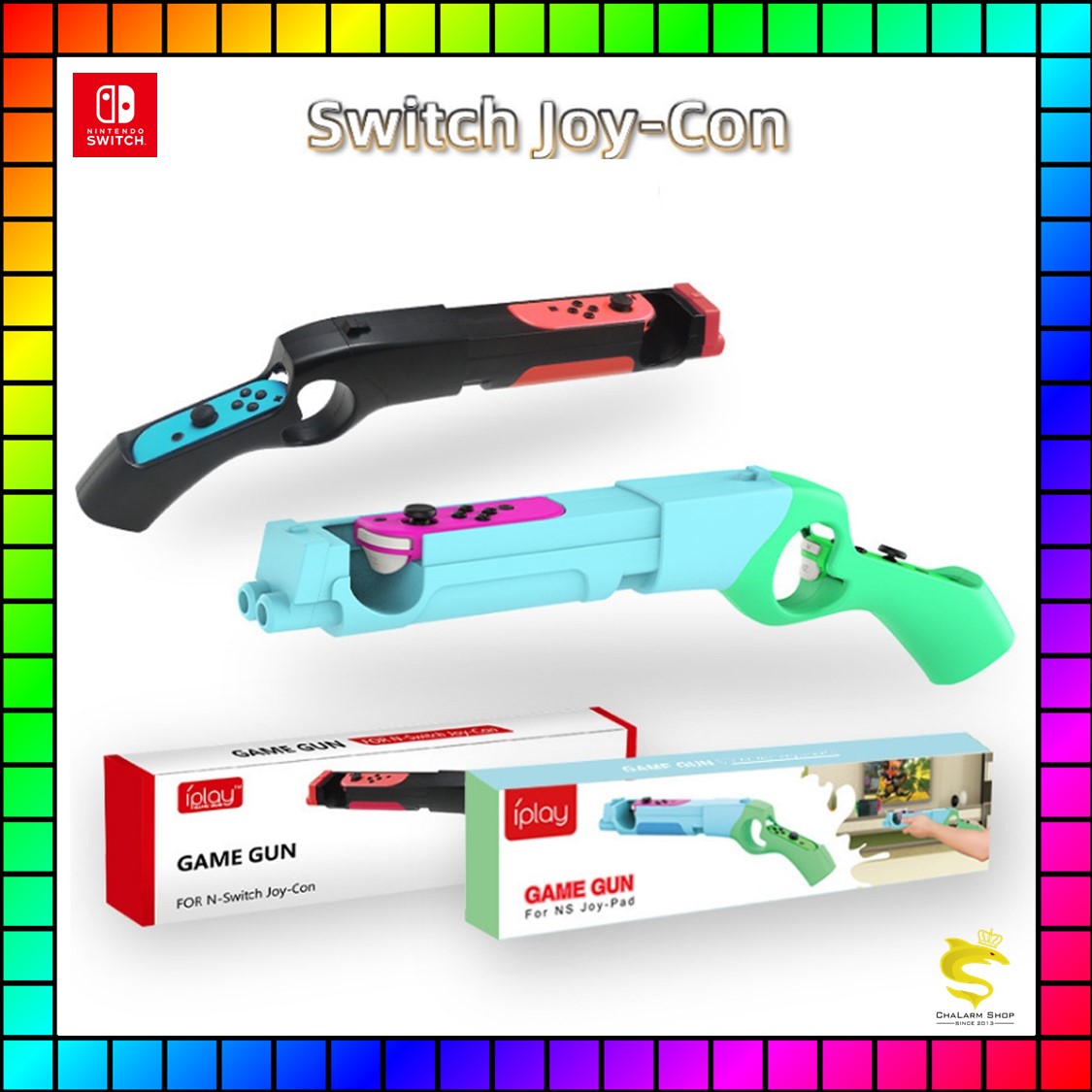 Game Gun for Nintendo Switch กริปปืนใส่จอยคอน