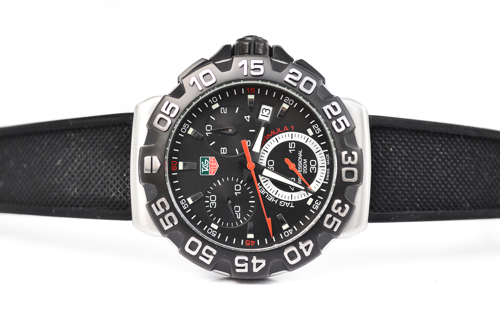 Tag Heuer F1 Chronograph King Size Quartz หน้าดำ