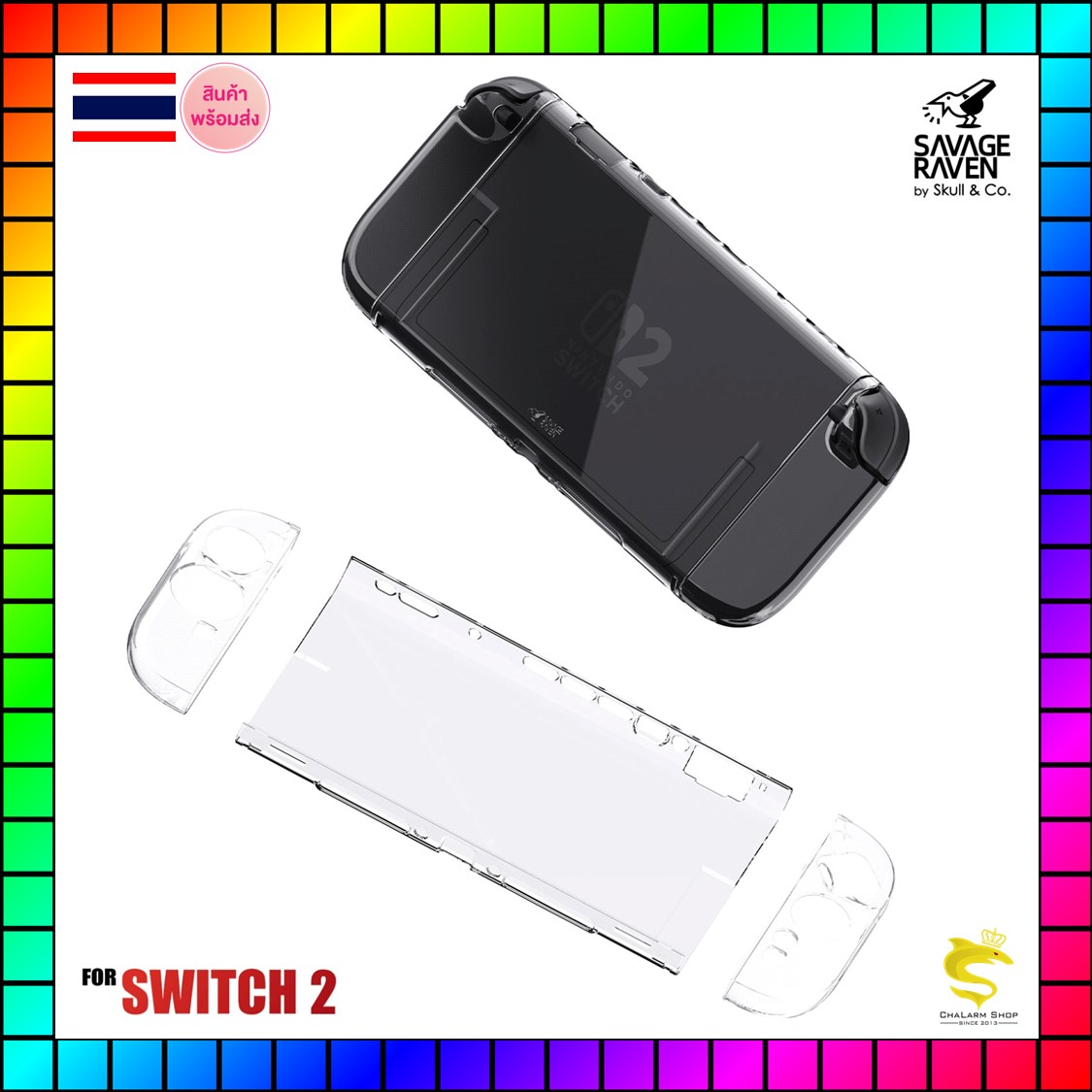 Savage Raven by Skull & Co. Detachable Protective Case for Nintendo Switch 2(รุ่น 2025) ใส่ Dockได้