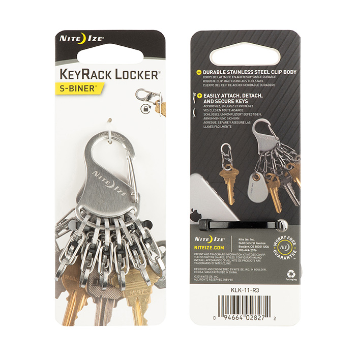 พวงกุญแจเอนกประสงค์ NITEIZE KEYRACK LOCKER® STEEL - S-BINER 3lb (1.36Kg)